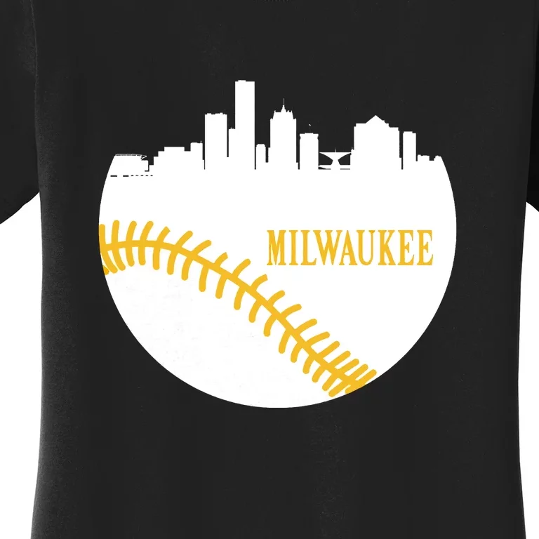 Milwaukee Baseball Lover Baseball Player Retro Sporty Women's T-Shirt