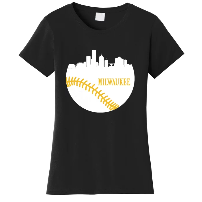 Milwaukee Baseball Lover Baseball Player Retro Sporty Women's T-Shirt