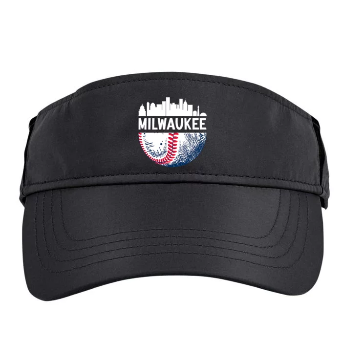 Milwaukee Baseball Lover Baseball Player Retro Sporty Adult Drive Performance Visor