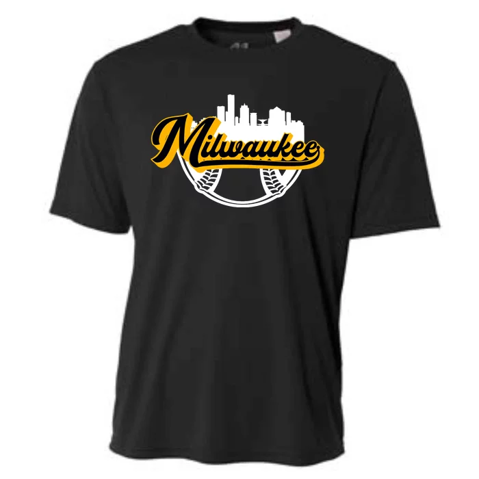 Milwaukee Baseball Lover Baseball Player Retro Sporty Cooling Performance Crew T-Shirt