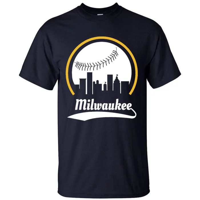 Milwaukee Baseball Lover Baseball Player Retro Sporty Tall T-Shirt