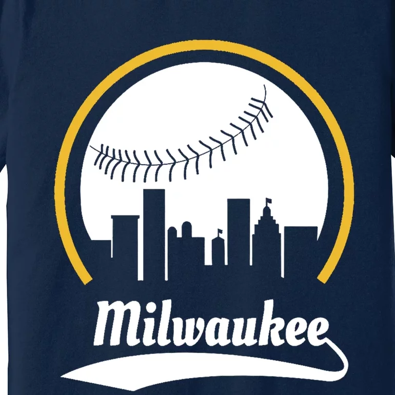 Milwaukee Baseball Lover Baseball Player Retro Sporty Premium T-Shirt