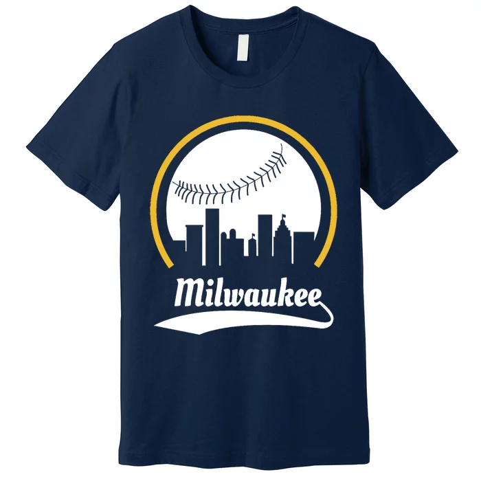 Milwaukee Baseball Lover Baseball Player Retro Sporty Premium T-Shirt