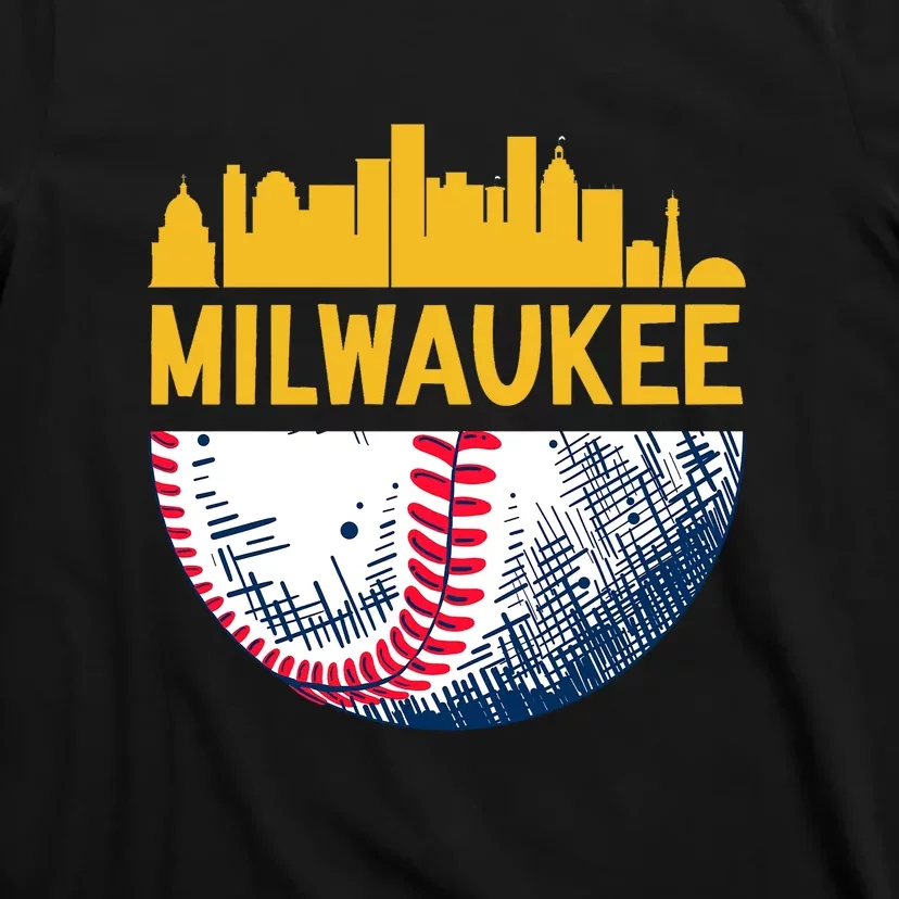 Milwaukee Baseball Lover Baseball Player Retro Sporty T-Shirt