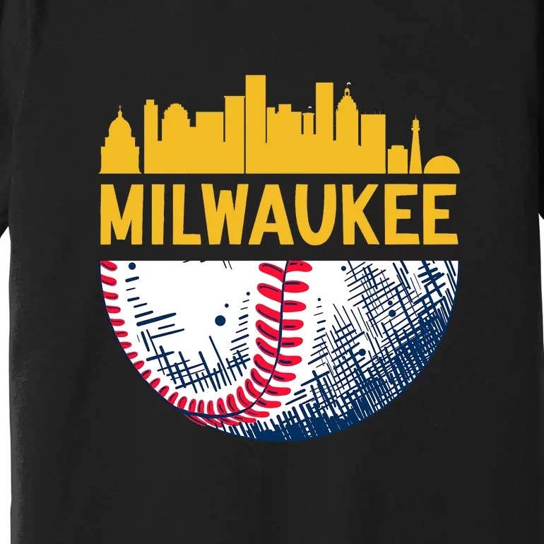 Milwaukee Baseball Lover Baseball Player Retro Sporty Premium T-Shirt