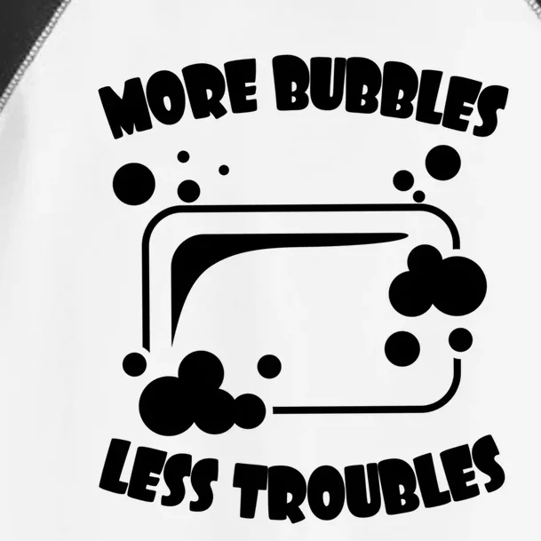 More Bubbles Less Troubles Soap Making Soap Maker Homemade Cool Gift Toddler Fine Jersey T-Shirt