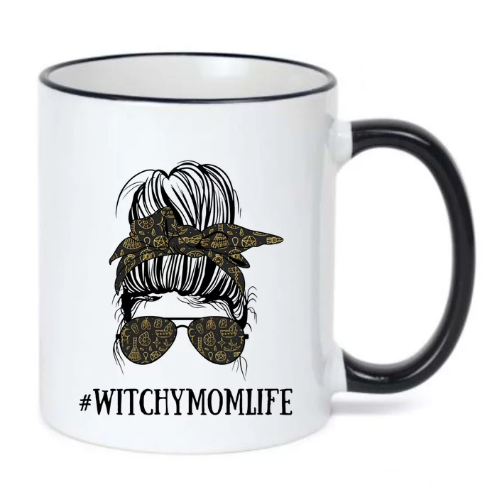 Messy Bun Life Of A Witch Mom Witchy Wiccan And Pagan Gift Black Color Changing Mug