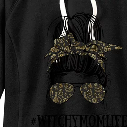 Messy Bun Life Of A Witch Mom Witchy Wiccan And Pagan Gift Women's Fleece Hoodie