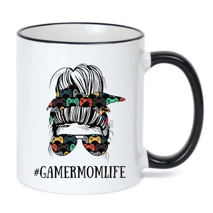 Messy Bun Life Of A Gamer Mom MotherS Day Gaming Mother Black Color Changing Mug