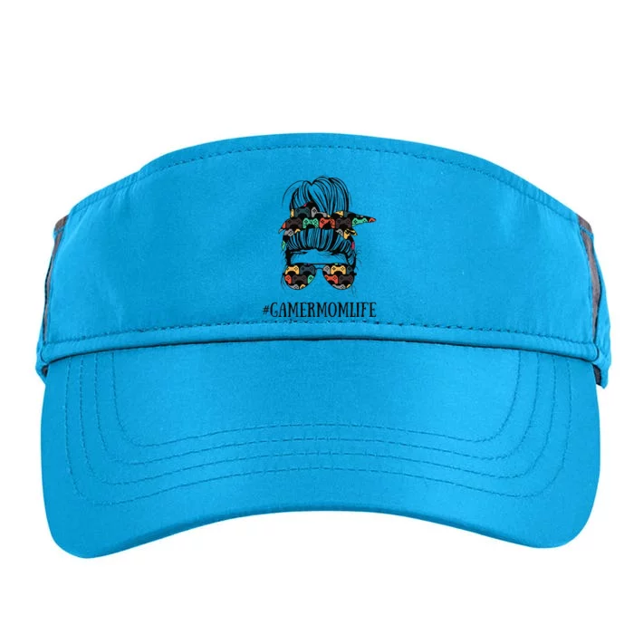 Messy Bun Life Of A Gamer Mom MotherS Day Gaming Mother Adult Drive Performance Visor