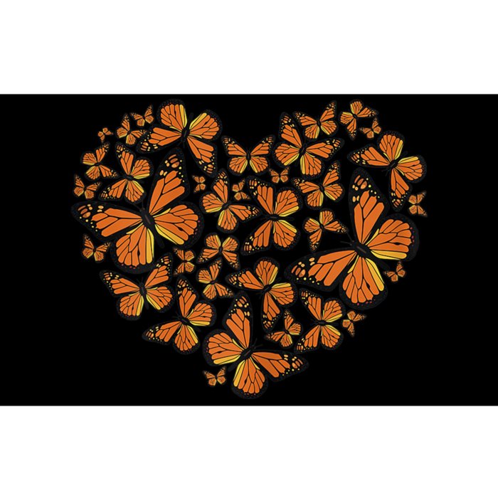 Monarch Butterfly Love Heart Bumper Sticker