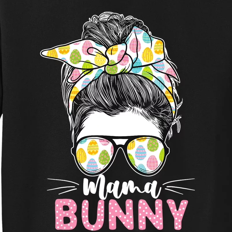 Mama Bunny - Leopard Sunglasses Easter Sunday Bunny Tall Sweatshirt