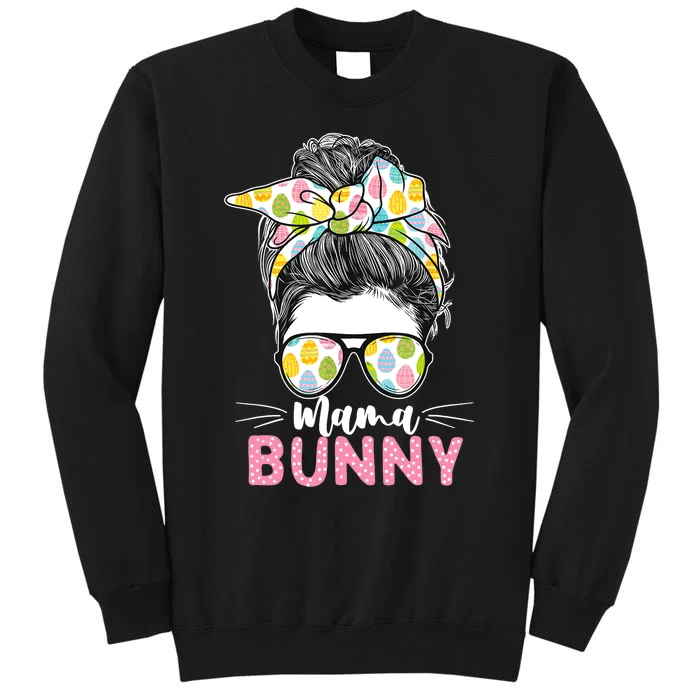 Mama Bunny - Leopard Sunglasses Easter Sunday Bunny Tall Sweatshirt