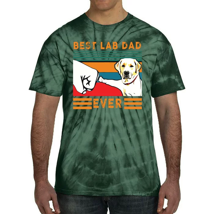 Men Best Lab Dad Fathers Day Dad Gifts Best Labrador Dad Tie-Dye T-Shirt