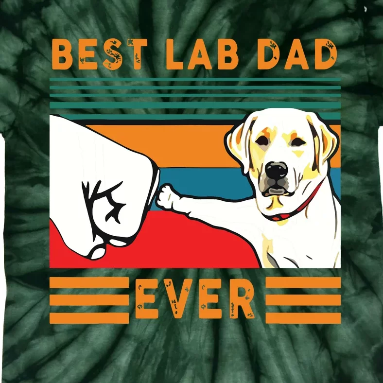 Men Best Lab Dad Fathers Day Dad Gifts Best Labrador Dad Tie-Dye T-Shirt