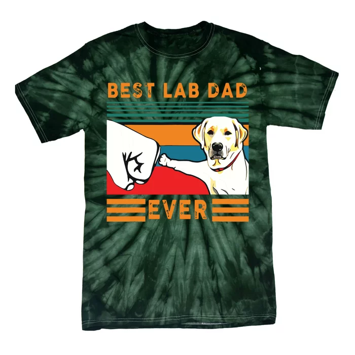 Men Best Lab Dad Fathers Day Dad Gifts Best Labrador Dad Tie-Dye T-Shirt