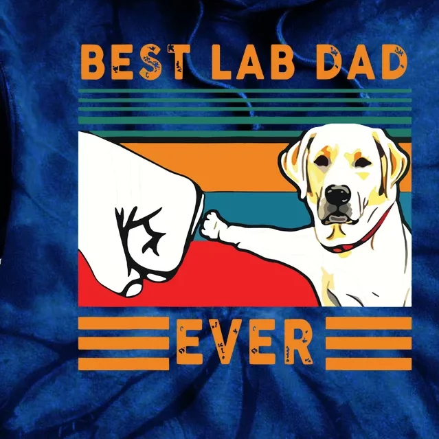 Men Best Lab Dad Fathers Day Dad Gifts Best Labrador Dad Tie Dye Hoodie