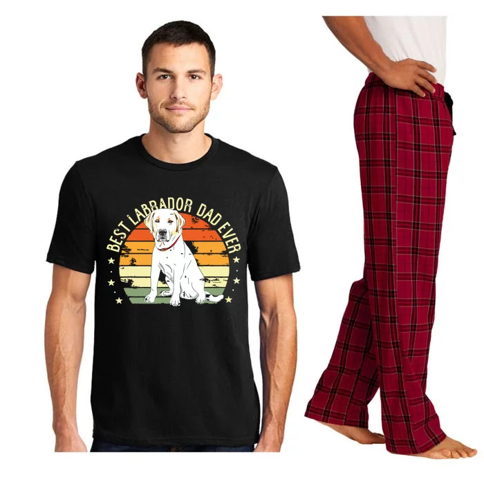 Men Best Labrador Dad Ever Retro Labrador Retriever Gifts Dog Pajama Set