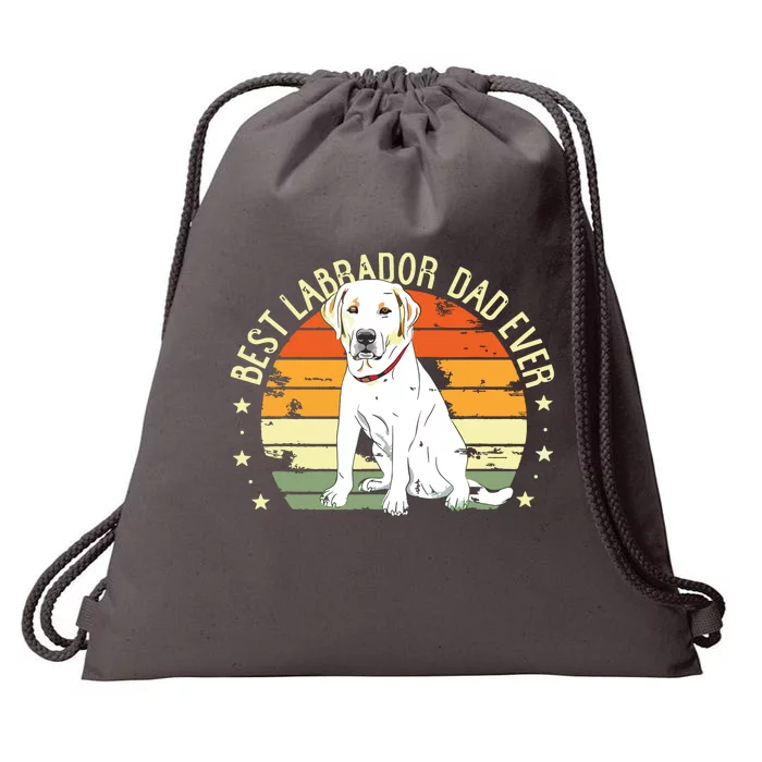 Men Best Labrador Dad Ever Retro Labrador Retriever Gifts Dog Drawstring Bag