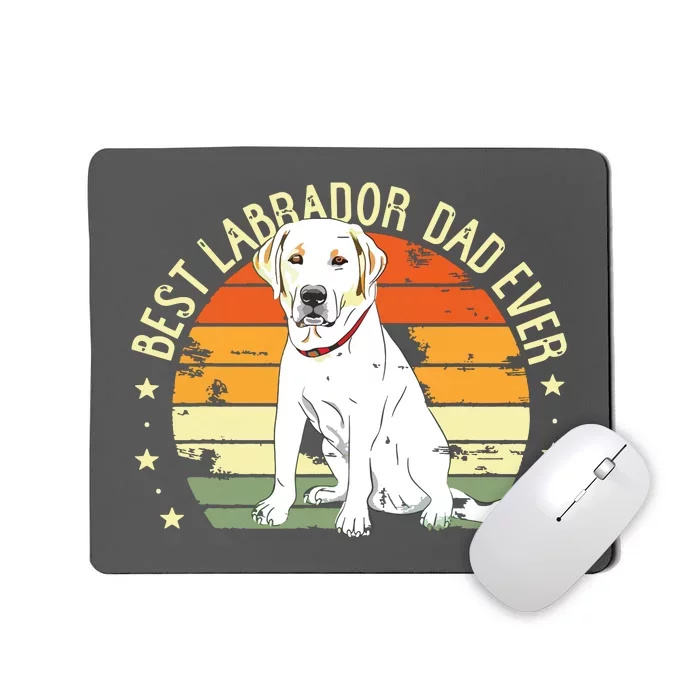 Men Best Labrador Dad Ever Retro Labrador Retriever Gifts Dog Mousepad