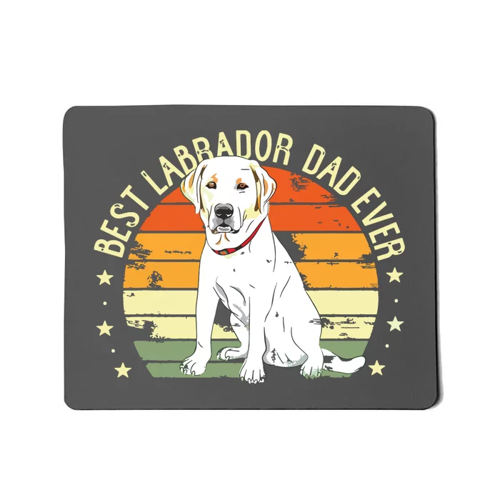 Men Best Labrador Dad Ever Retro Labrador Retriever Gifts Dog Mousepad