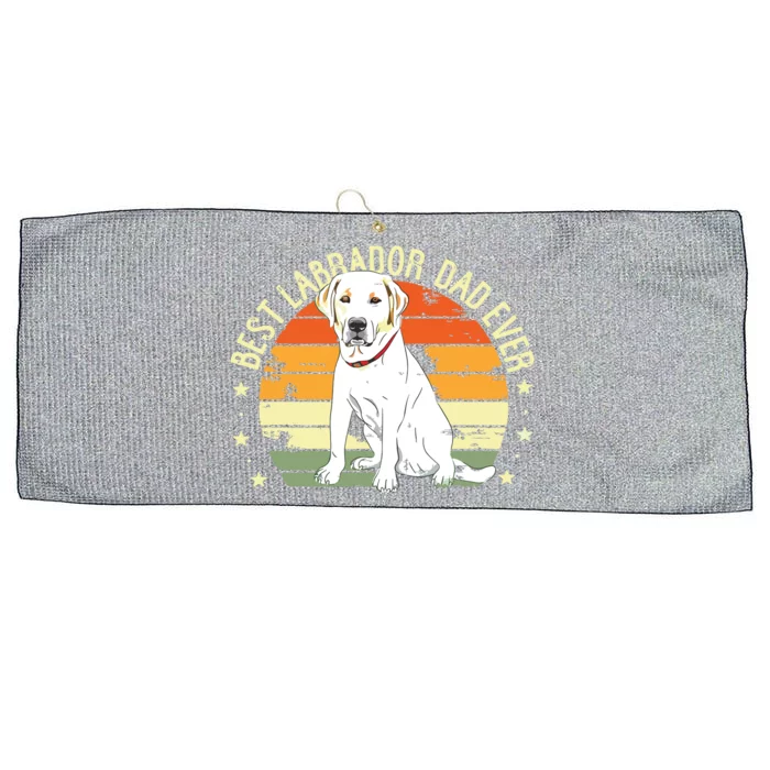 Men Best Labrador Dad Ever Retro Labrador Retriever Gifts Dog Large Microfiber Waffle Golf Towel