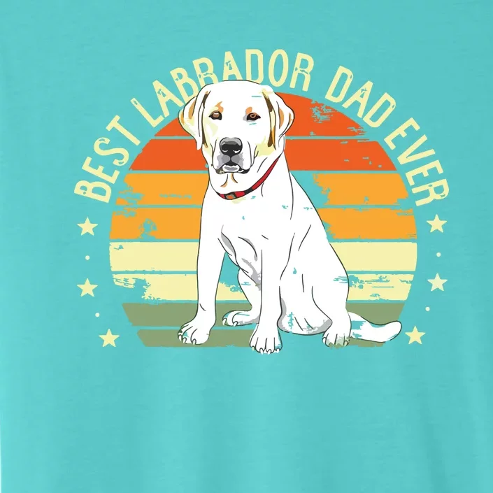 Men Best Labrador Dad Ever Retro Labrador Retriever Gifts Dog ChromaSoft Performance T-Shirt