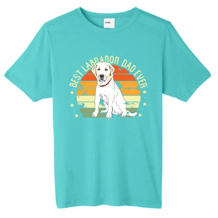 Men Best Labrador Dad Ever Retro Labrador Retriever Gifts Dog ChromaSoft Performance T-Shirt