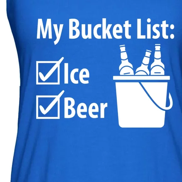 My Bucket List: Ice And Beer Gift Ladies Essential Flowy Tank