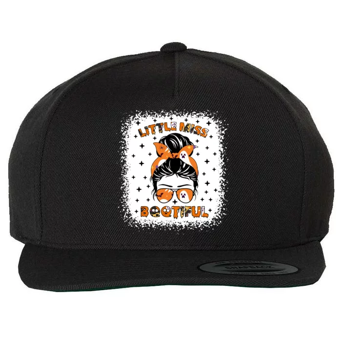 Messy Bun Little Miss Bootiful Boo Halloween Costume Cool Gift Wool Snapback Cap