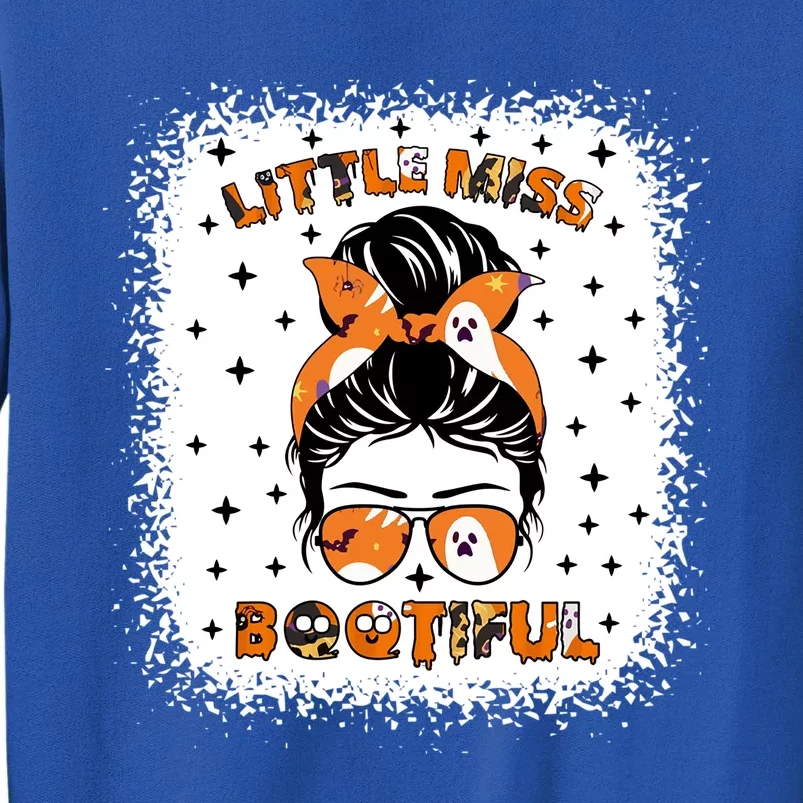 Messy Bun Little Miss Bootiful Boo Halloween Costume Cool Gift Tall Sweatshirt