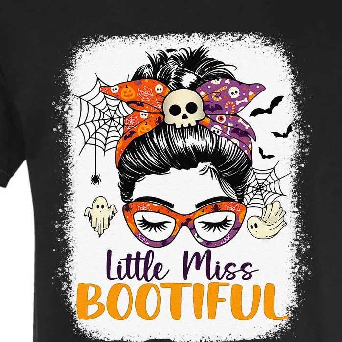 Messy Bun Little Miss Bootiful Boo Halloween Garment-Dyed Heavyweight T-Shirt