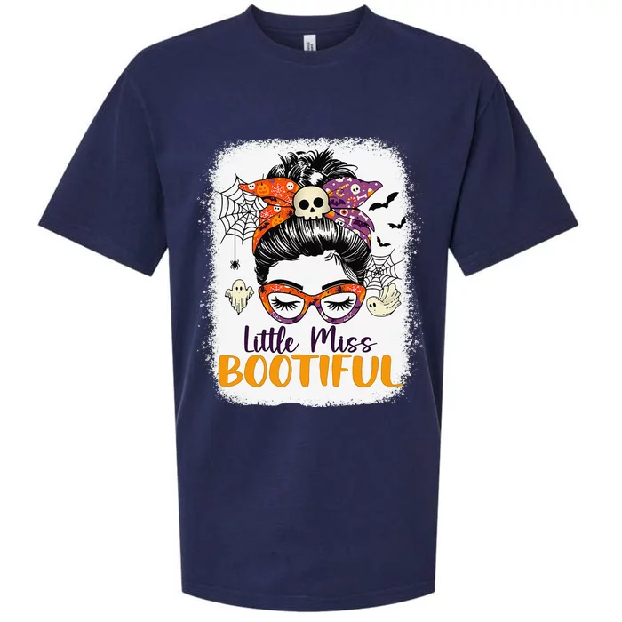 Messy Bun Little Miss Bootiful Boo Halloween Sueded Cloud Jersey T-Shirt