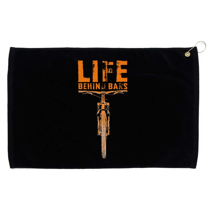 Mountain Bike Life Behind Bars Funny Biking Grommeted Golf Towel