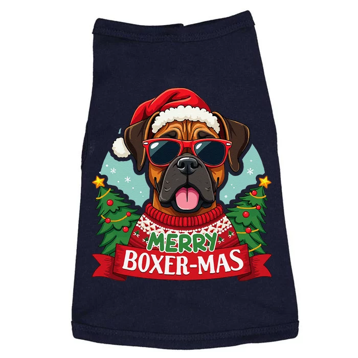 Merry Boxer Mas Cute Boxer Dog Christmas Doggie Tank