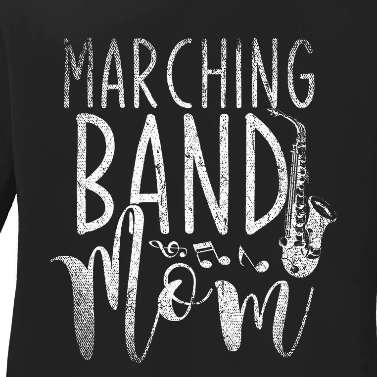 Marching Band Mom Funny Saxophonist Gift Saxophone Ladies Long Sleeve Shirt