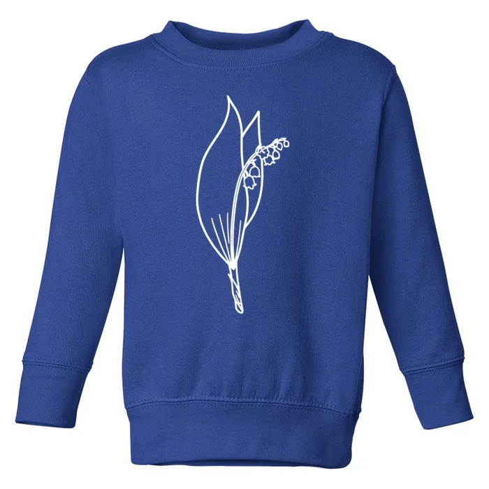 May Birth Month Flower Lily Of The Valley Minimalist Gift Toddler Sweatshirt