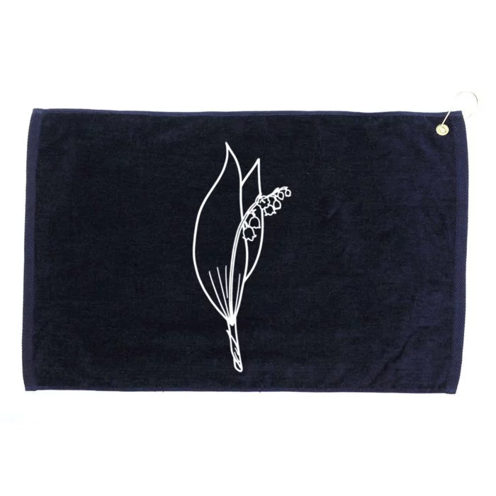 May Birth Month Flower Lily Of The Valley Minimalist Gift Grommeted Golf Towel