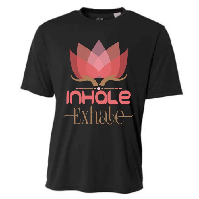 Meditation Breathing Mindfulness Inhale Exhale Cool Gift Cooling Performance Crew T-Shirt