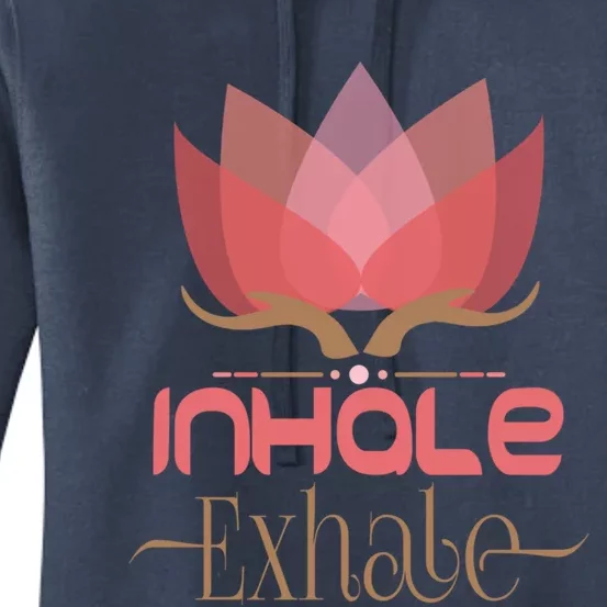 Meditation Breathing Mindfulness Inhale Exhale Cool Gift Women's Pullover Hoodie