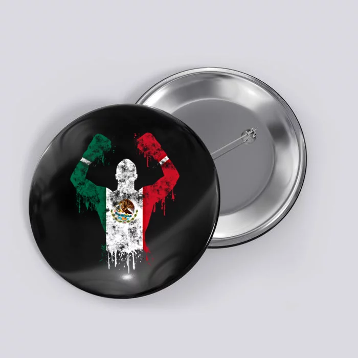 Mexican Boxing Mexico Gloves Mitts Design Mexico Flag Mexica Gift Button