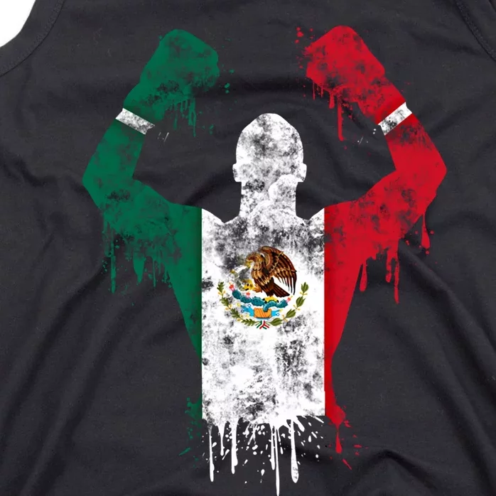 Mexican Boxing Mexico Gloves Mitts Design Mexico Flag Mexica Gift Tank Top