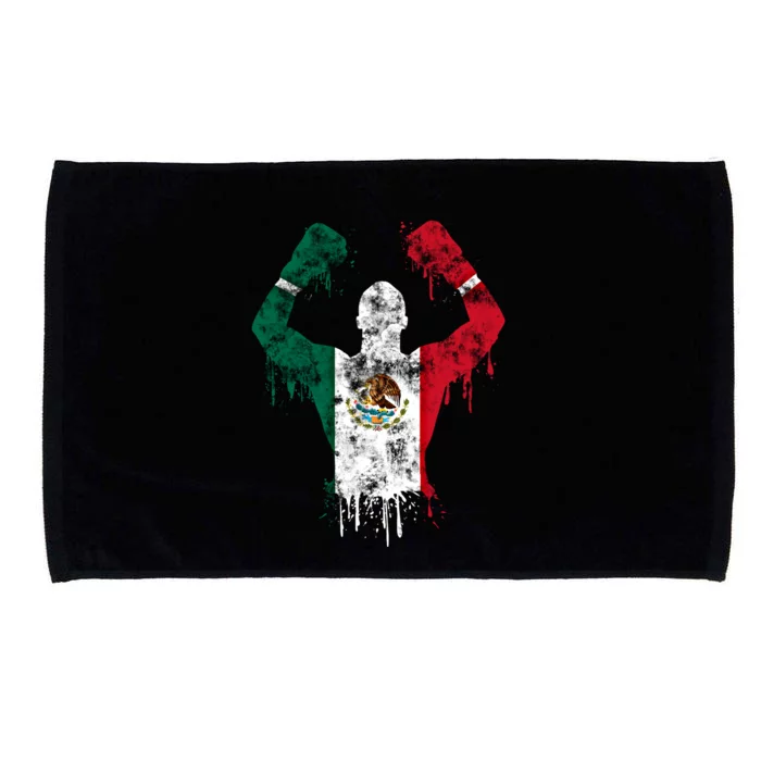 Mexican Boxing Mexico Gloves Mitts Design Mexico Flag Mexica Gift Microfiber Hand Towel