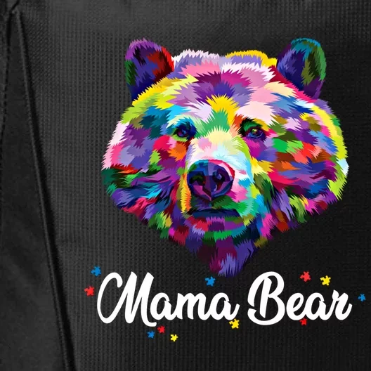 Mother Bear Mama Autism Fathering Bear Autism Gift City Backpack