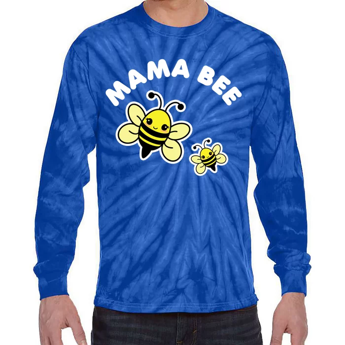 Mama Bee Mother's Day Cute Kawaii Bee Drawing Gift Tie-Dye Long Sleeve Shirt