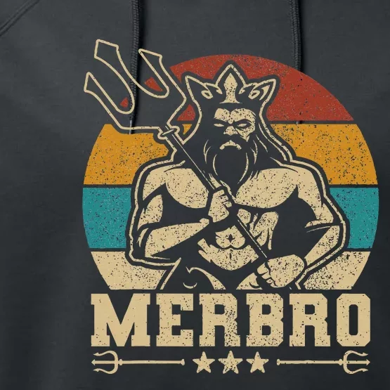 Merbro Brother Mermaid Bro Birthday Costume Party Outfit Performance Fleece Hoodie