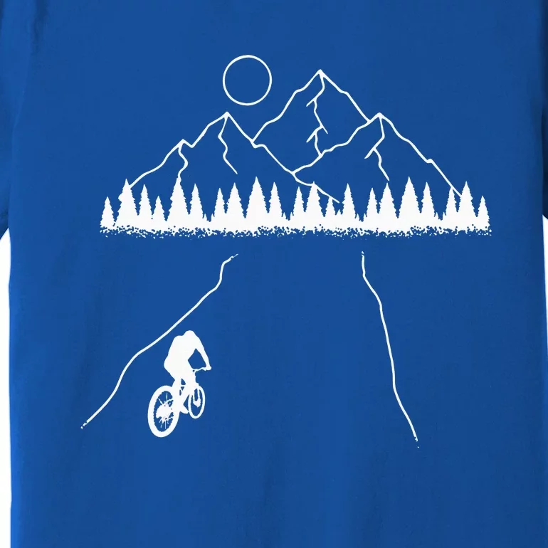 Mountain Biking MTB Cycling Bicycle Bike Cyclist Biker Gift Premium T-Shirt