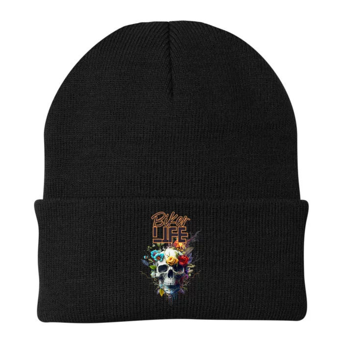 Motorcyclist biker motorcycle skull design Knit Cap Winter Beanie