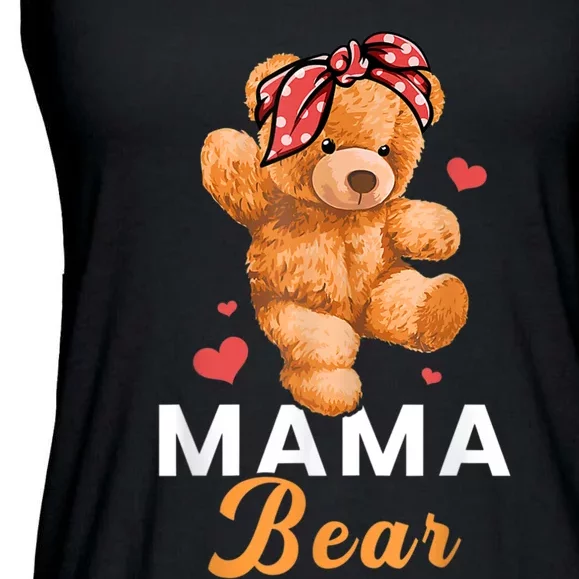 Mama Bear Mothers Day Cute Teddy Mom Momma Mommy Ladies Essential Flowy Tank