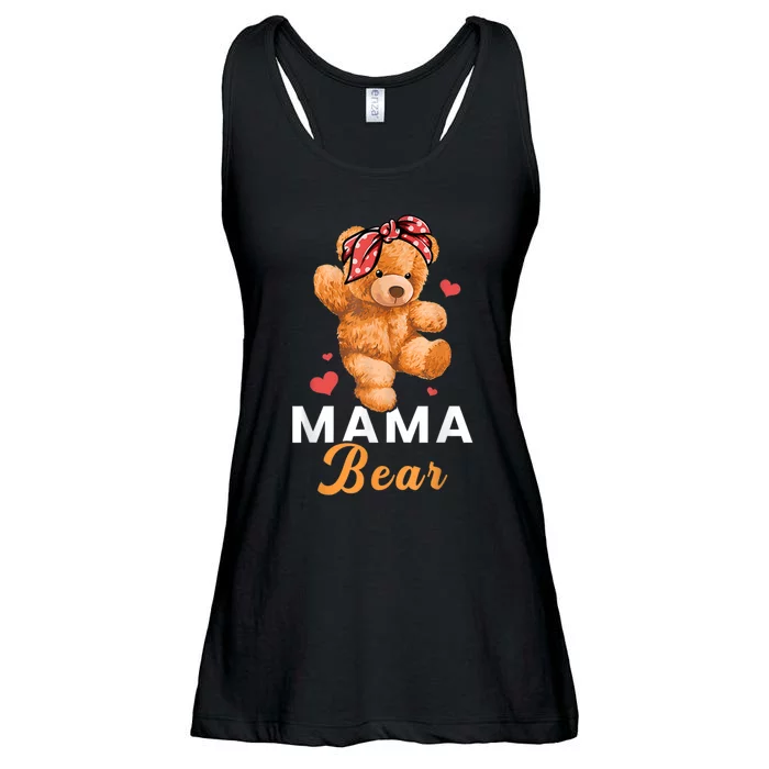 Mama Bear Mothers Day Cute Teddy Mom Momma Mommy Ladies Essential Flowy Tank